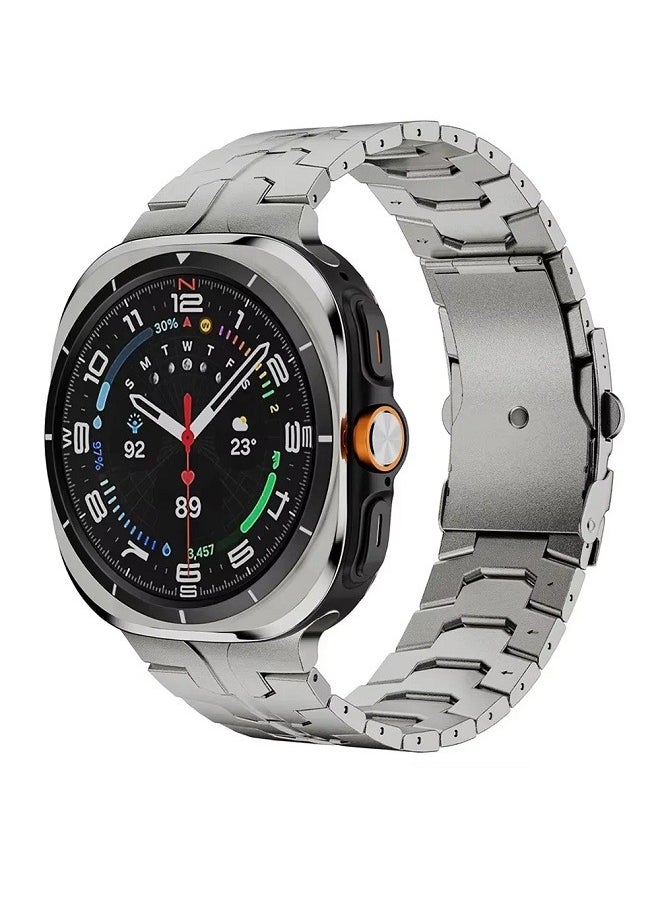 Titanium Band for Samsung Galaxy Watch Ultra 47mm LTE, Men and Women Luxury Titanium Metal Replacement Watch Strap for Samsung Watch Ultra, Titanium color