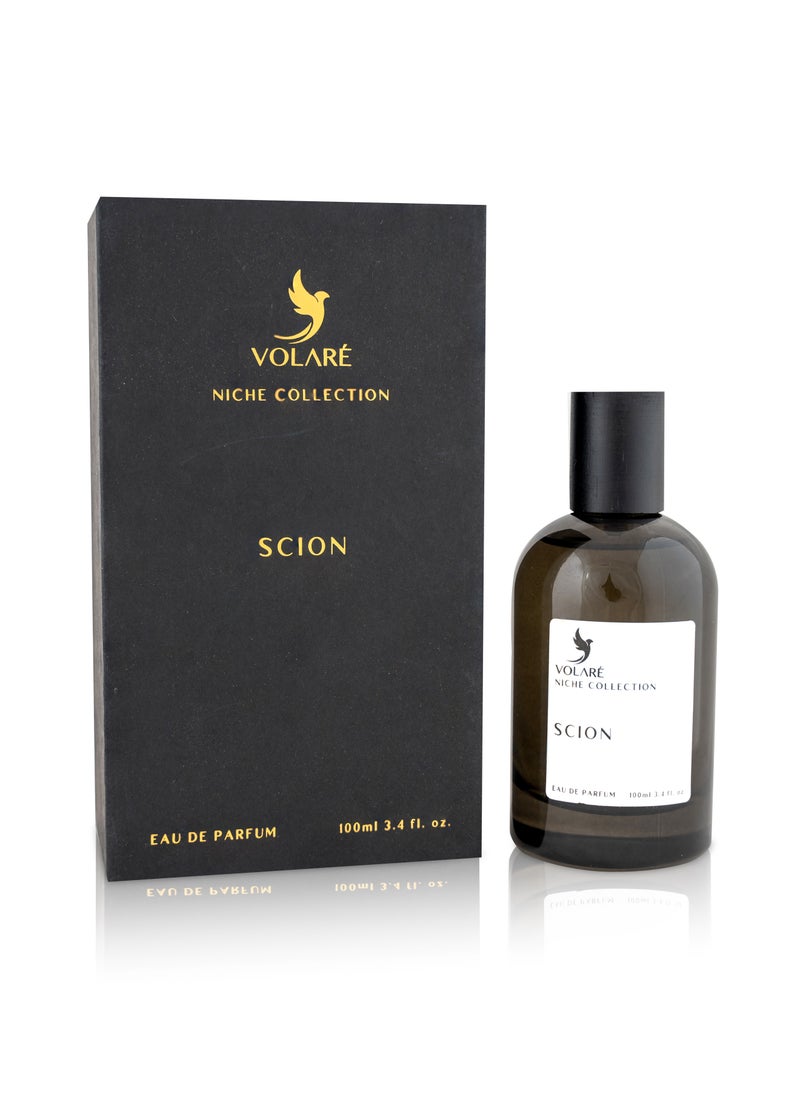 Volare Scion Niche Collection Eau De Parfum for Men, 100ml - Sophisticated Woody and Floral Fragrance