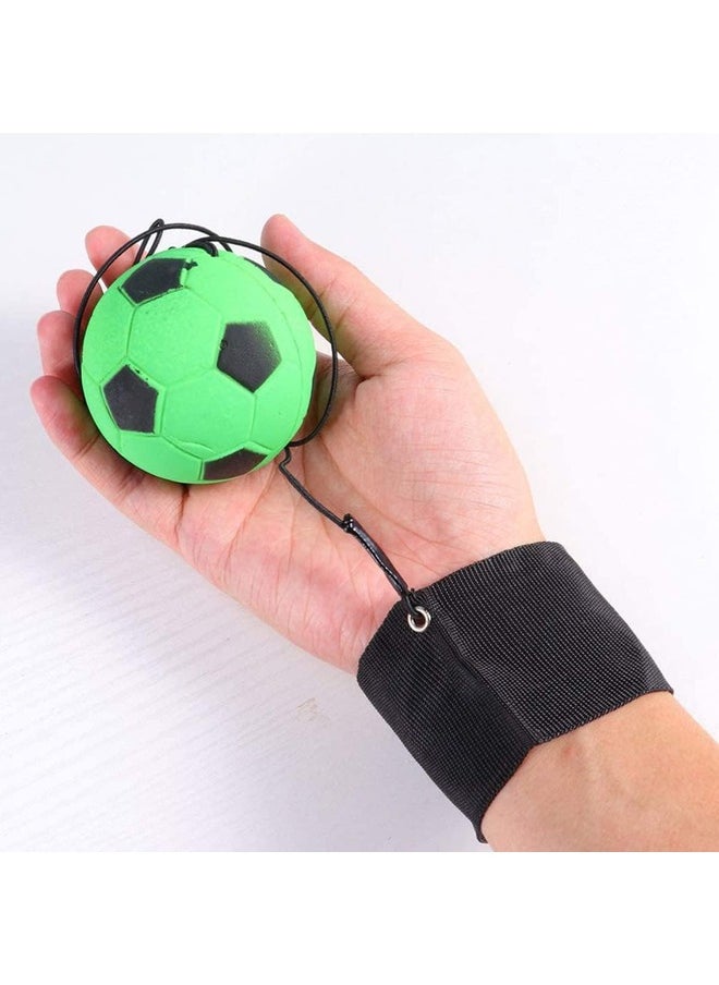 Wrist Band Ball Rubber Rebound Bouncy Return Ball Pack of 3