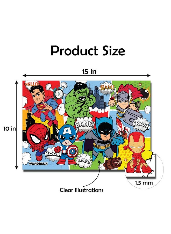 Jigsaw Puzzle For Kids For Age 5 6 7 Years Boys And Girls | 60 Pieces | Size 15X10 Inches (Superhero)