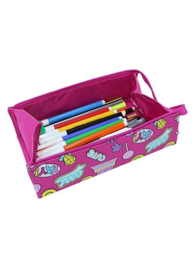 Smily Kiddos | Smily Tray Pencil case (Pink)| Kids Pencil Box | School Pencil Box | Pencil Case for Kids | Kids Pencil Case | Purple Pencil Case