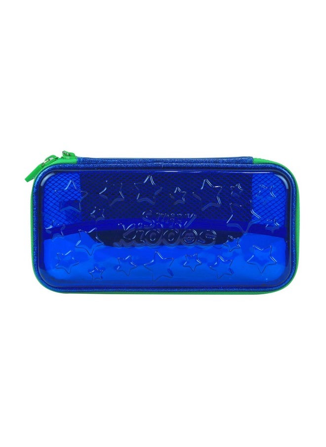 Smily Kiddos Pvc Transparent Hardtop Pencil Box | Star Pencil Box For Kids | Transparent Pencil Box (Black/Blue/Purple/Pink/Light Blue)