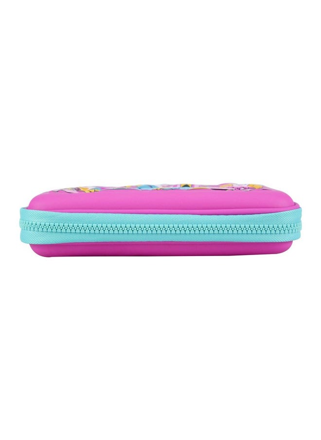 Smily Single Compartment Pencil Case Pink Stylish Cute Large Capacity Hardtop EVA Pencil Case Organizer School Kids Girls Women Pen Holder Pouch Multi Purpose Pink