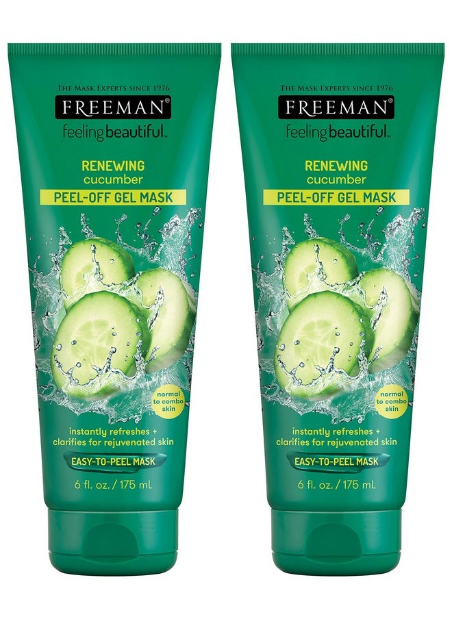 Beautiful Freeman Cucumber Peel-Off Gel Mask,6 Fl Oz (Pack Of 2)