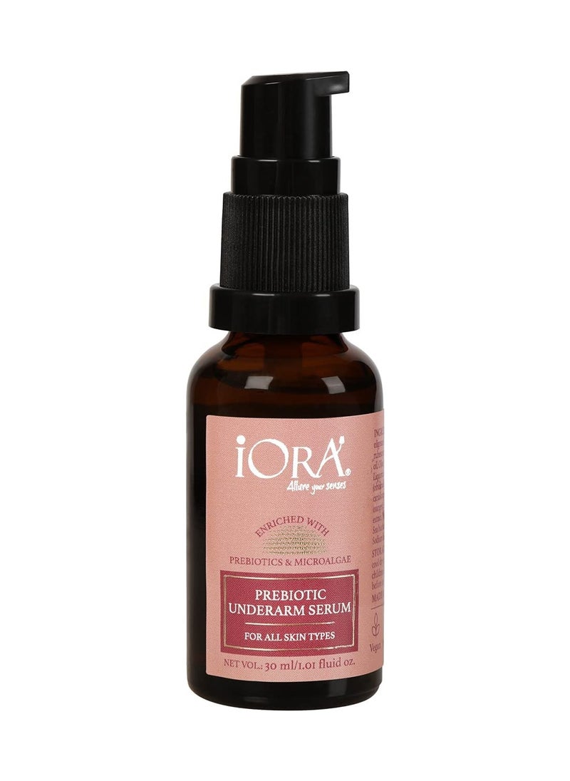 iORA Prebiotic Underarm Serum | Helps with Brightening, Depigmentation & Odour Control for Dark Underarms | Enriched with Neem, Green Tea & Essential Oils | For All Skin Types - Men & Women