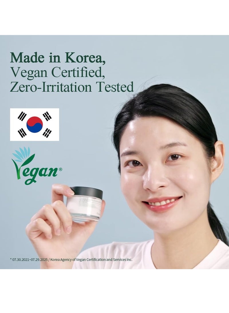 Calming Moisture Barrier Cream Instantly Soothes Sensitive Skin Hyaluronic Acid and Ceramide for Hydration Vegan Korean Skincare 50ml