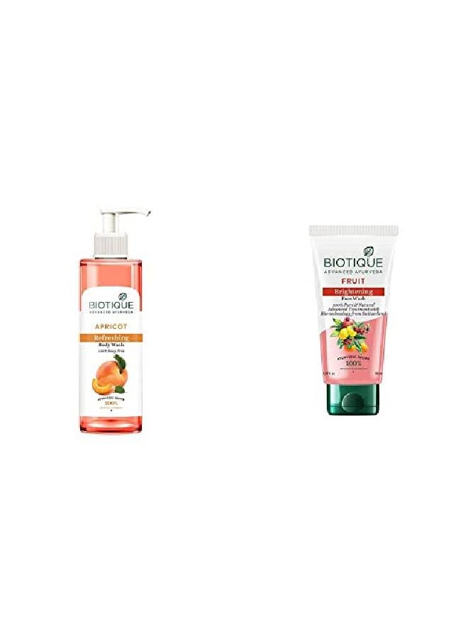 Bio Apricot Refreshing Body Wash 200Ml And Bio White Advanced Fairness Face Wash 150Ml