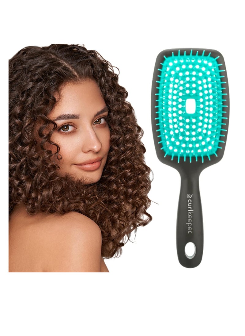 Flexy Hair Brush, Turquoise - Detangling Hair Brush with Flexible Bristles for Shower Use, Combing Through Curls & Removing Tangles - Lightweight Hair Accessories for All Hair Type