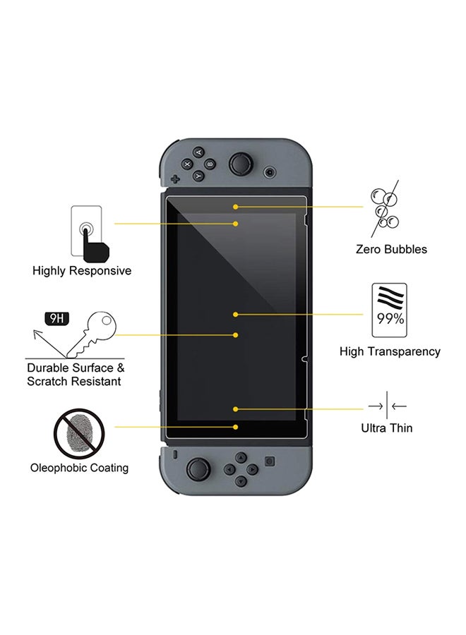 Pack Of 2 9 H Tempered Glass Screen Protector For Nintendo Switch