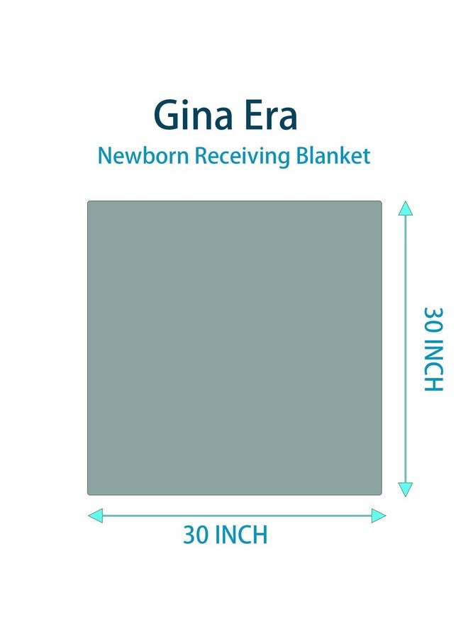 Gina Era Flannel Receiving Blankets, Baby Swaddle Blankets 100% Cotton 4 Pcs One Size 30 X 30 Inch for Baby Boy or Baby Girl (Style11)