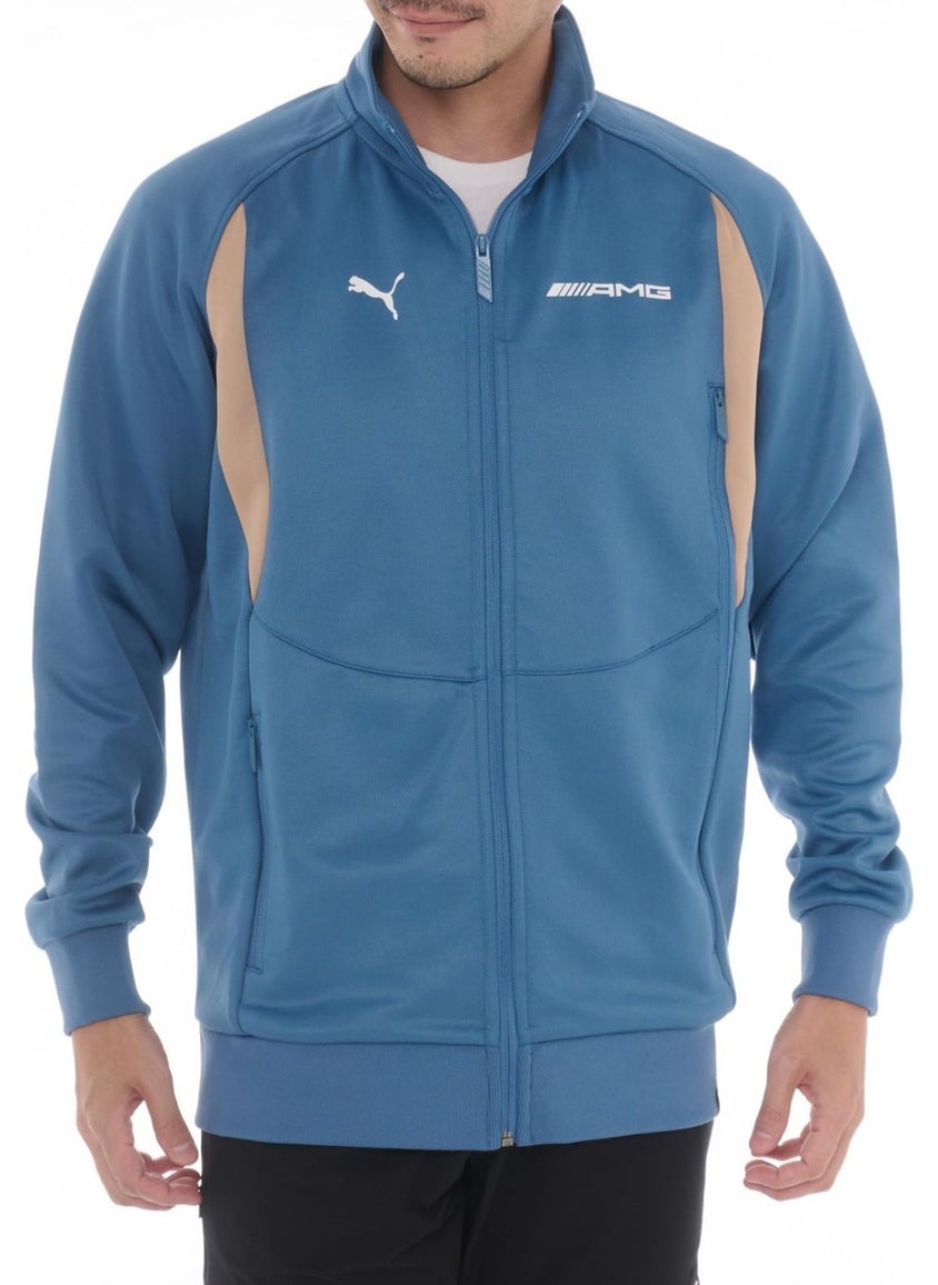 Men's Sweatshirt Amg Track Jacket Blue - 62742105 M - Blue