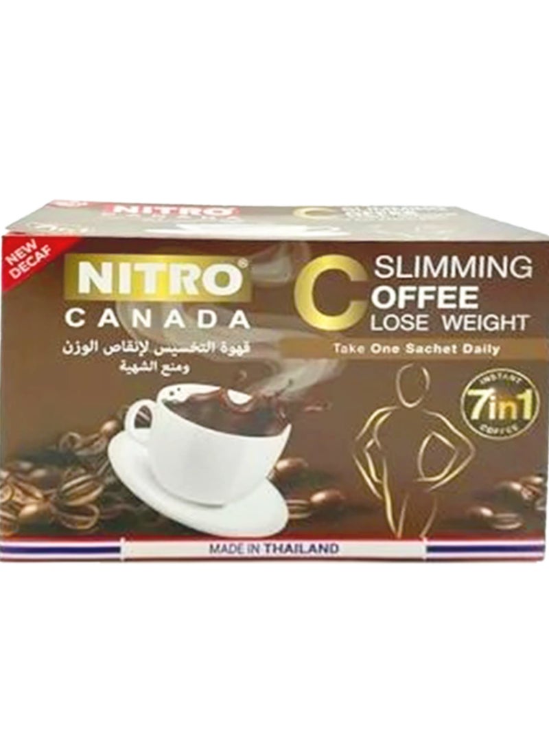 Nitro Canada Slimming Coffee Lose Weight 15 Gram, Pack Of 12 Sachets Box