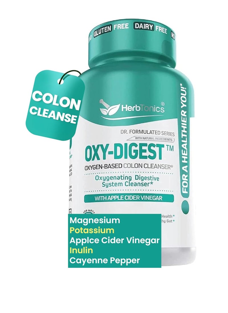 Oxy-Digest Colon Cleanse and Detox Digestive System formula with Apple cider 90 Vegan Pills for Women and Men