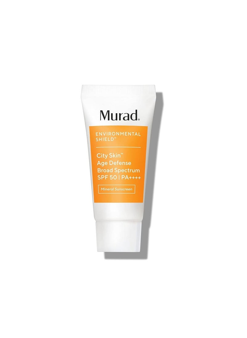 Murad Environmental Shield City Skin Age Defense Broad Spectrum SPF 50-100% Mineral Sunscreen - Blue Light Defense - SPF 50 Environmental Defense Sunscreen - Light Sunscreen for Face