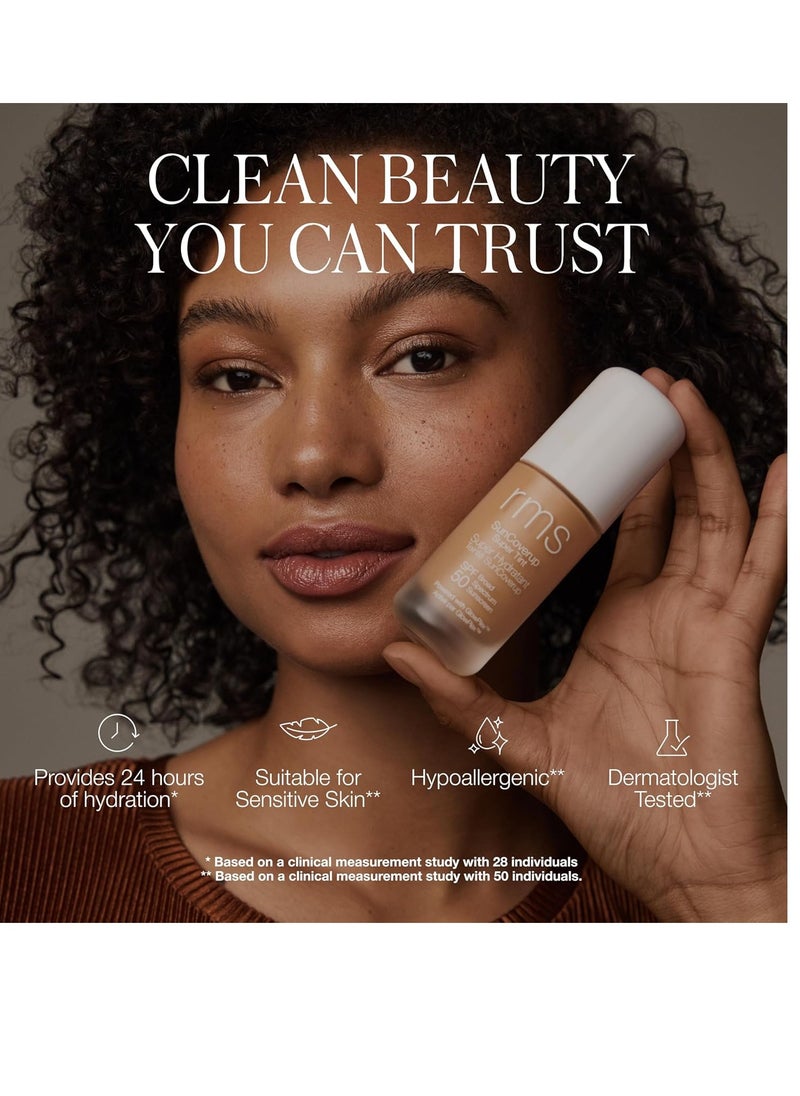 RMS Beauty SunCoverup Super Tint Broad Spectrum SPF 50 Sunscreen - Skin Tint Non Nano Zinc Oxide Mineral Sunscreen, Glowy Tinted Moisturizer with SPF