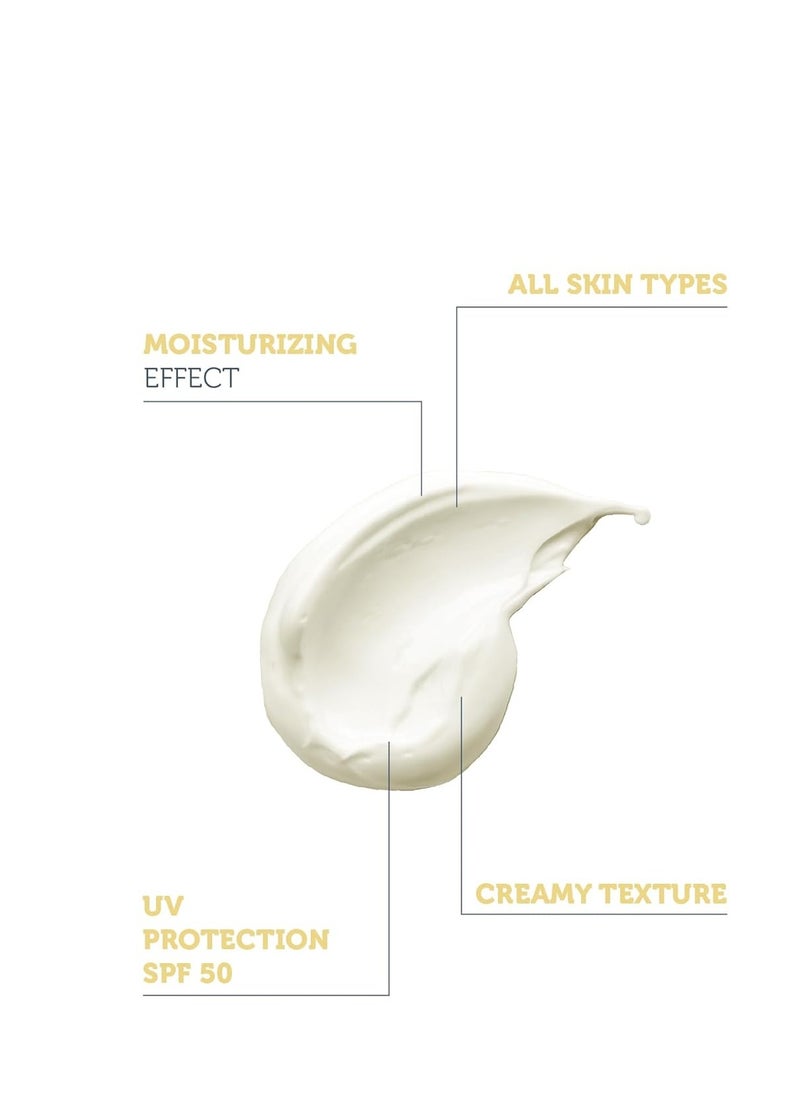 The Purest Solutions Invisible UV Protection (Daily Intensive Moisturizer SPF 50+) - Hyaluronic Acid & Shea Butter for Daily Hydration - Sunscreen - Anti-Aging Care - All Skin Types (1.69 fl. oz)