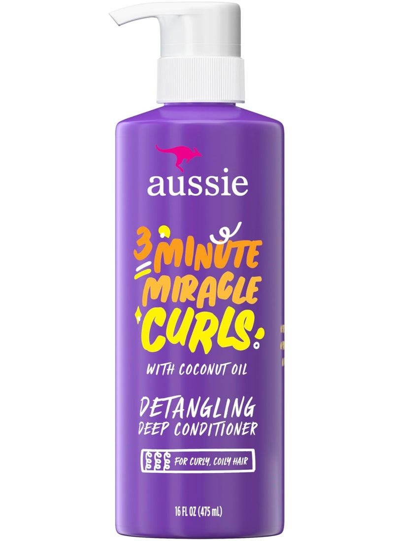 Aussie 3 Minute Miracle Curls Conditioner Pump, Citrus, 16 Fl Oz