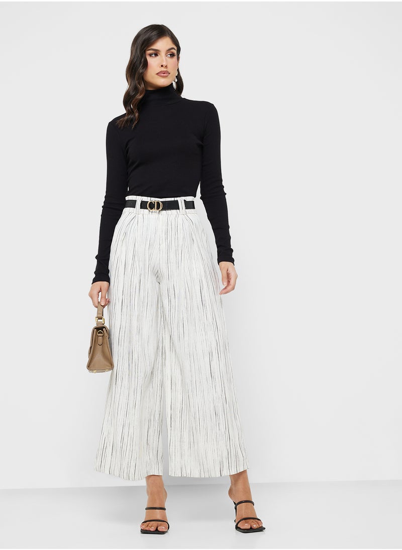 High Waist Wide Pants