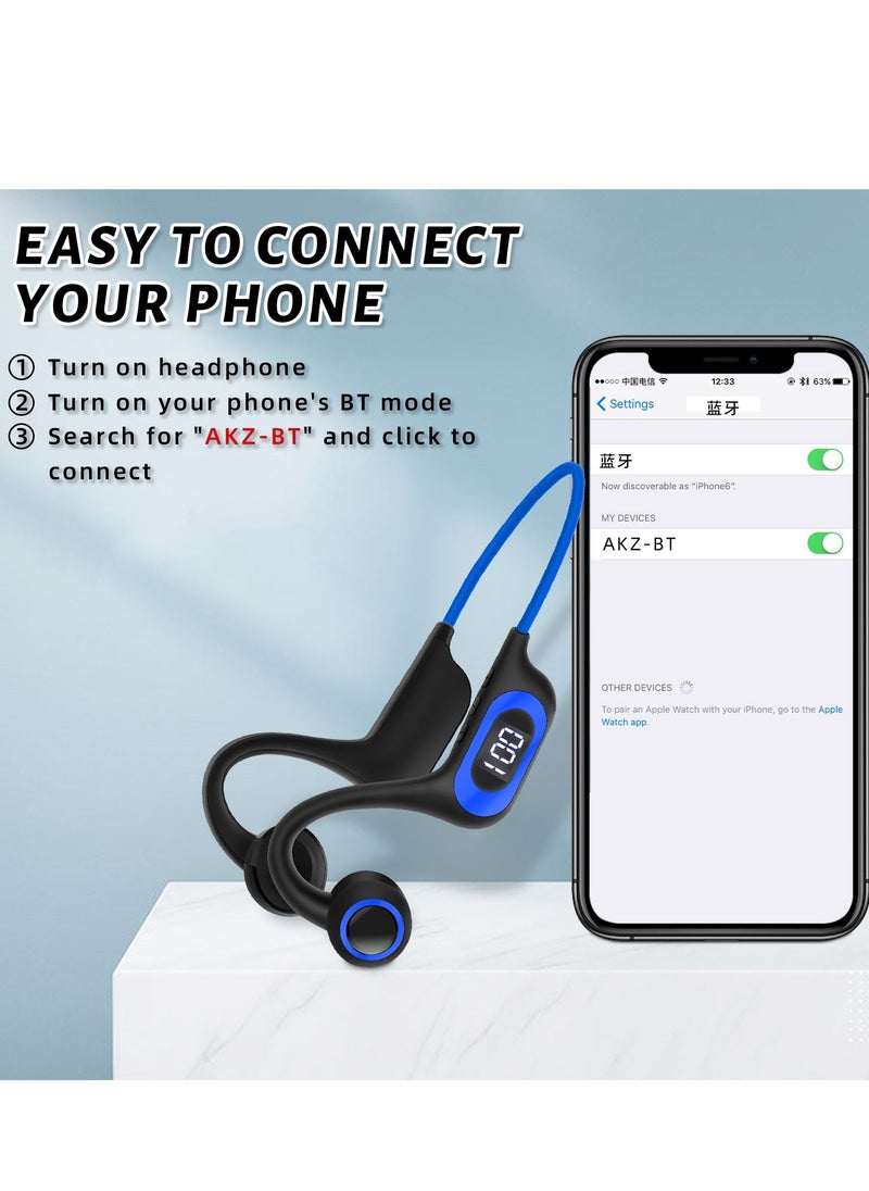 Bone Conduction Bluetooth Sports Headset for Outdoor 300mah Black