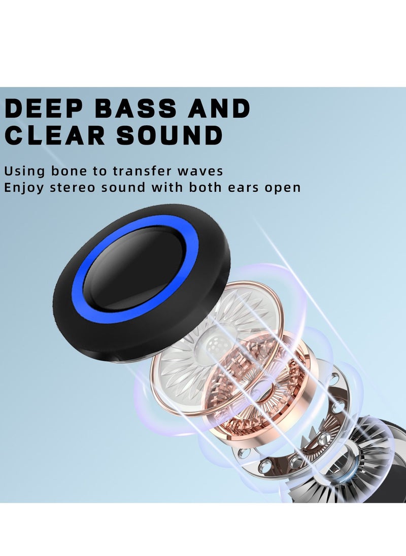 Bone Conduction Bluetooth Sports Headset for Outdoor 300mah Blue