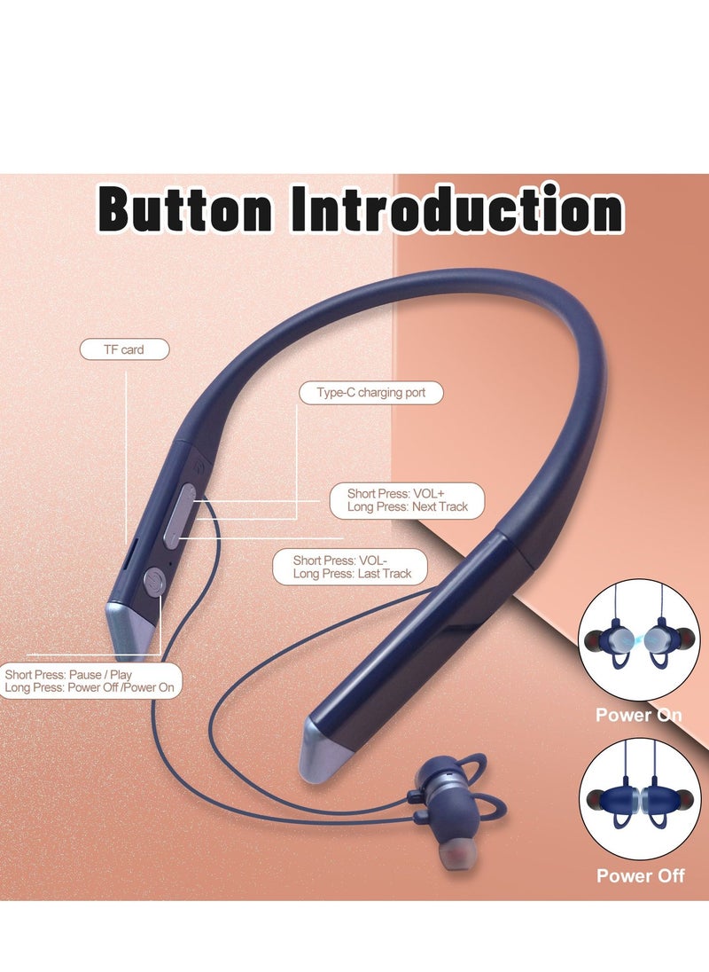 Wireless Neckband Earphone 260mah Blue