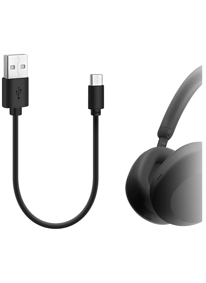 USB Headphones Short Charger Cable, Compatible with Sony WH-1000XM5 WH-1000XM4 WH-ULT900N WH-XB920N WH-XB910N WH-CH720N Charger, USB-C to USB-C Replacement Power Charging Cord (1ft/30cm)