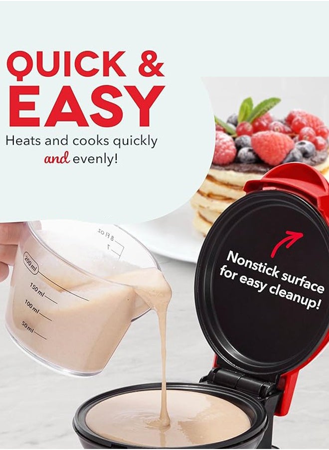 Mini Waffle Maker - Made With Premium Quality Plastic & Non-Stick Coating - Small Pancake Maker For Brownies, Cookies, Quesadillas, Calzones, Hash Browns and Other Foods