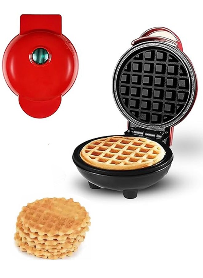 Mini Waffle Maker - Made With Premium Quality Plastic & Non-Stick Coating - Small Pancake Maker For Brownies, Cookies, Quesadillas, Calzones, Hash Browns and Other Foods