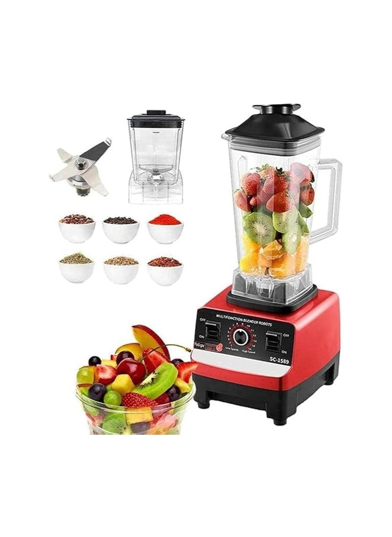 Silver Crust 4500W Heavy Duty Commercial Blender, 2-in-1 Juicer Mixer, 2 Jars, Dishwasher Safe