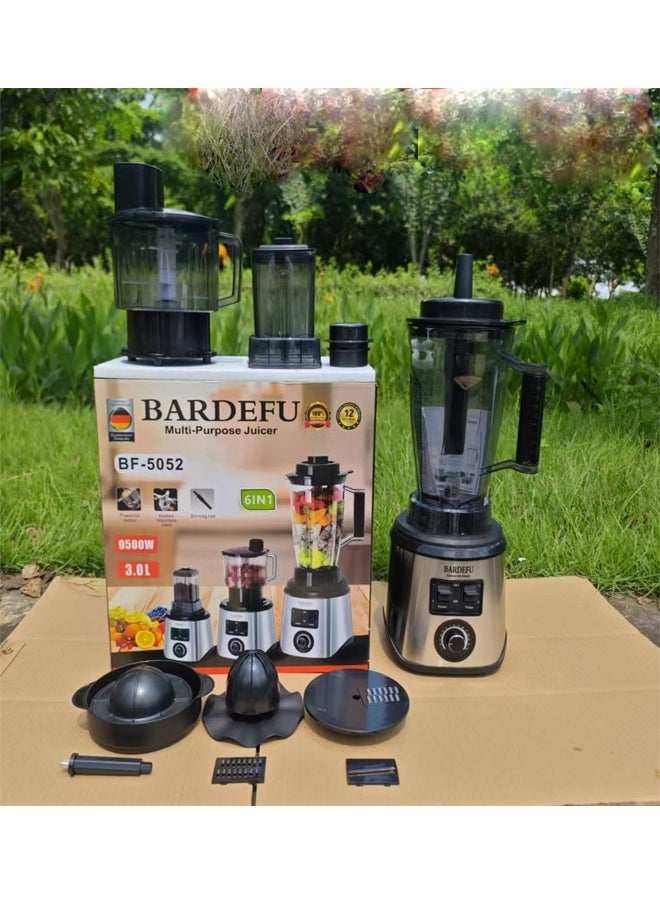 BARDEFU 6-in-1 Multi-Purpose Juicer, Blender, and Food Processor - 9500W, 3.0L