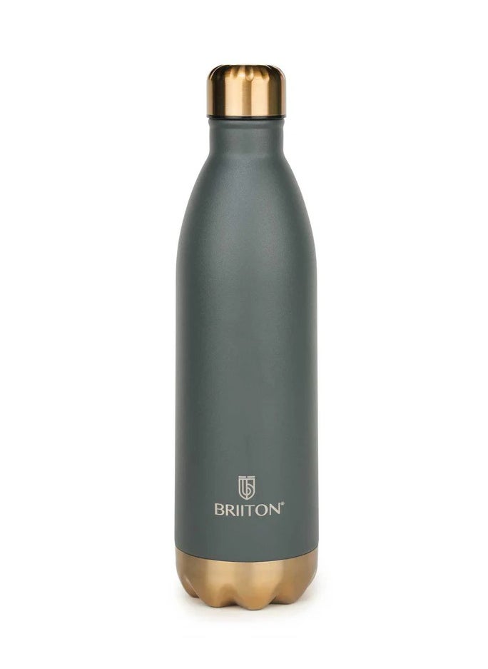 Flare Cola 1000ml Grey Stainless Steel Water Bottle | Copper Coated Vacuum Insulation | Powder Coated | Secure Grip | Leakproof Easy Pour Cap | Hot & Cold Thermos | Aqua Hydro