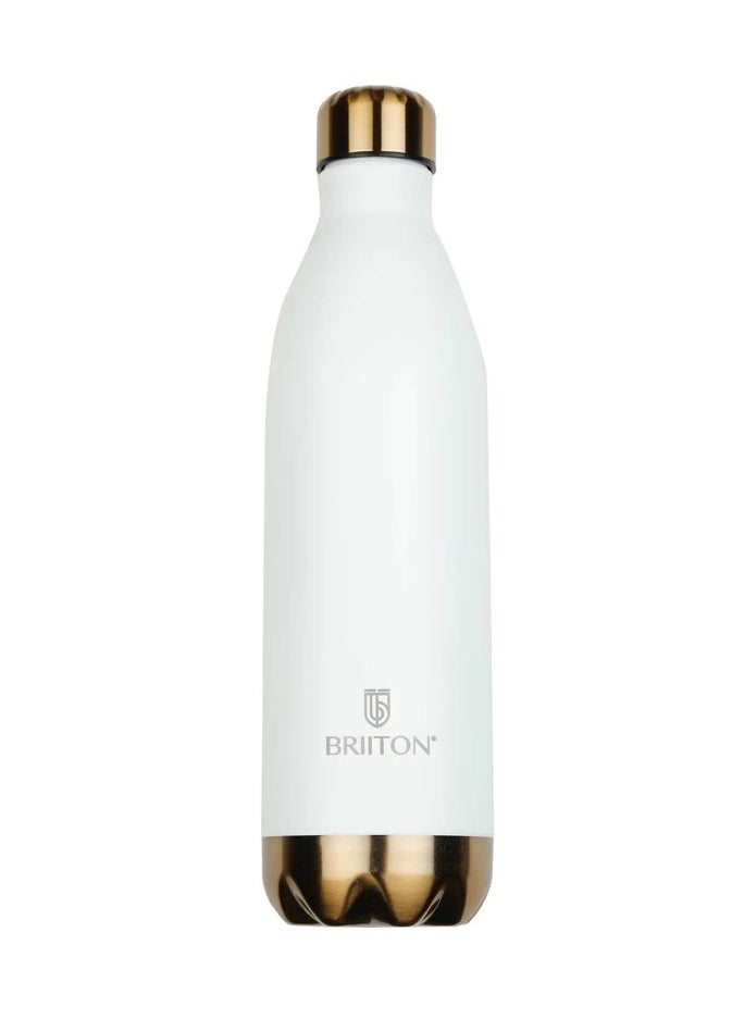 Flare Cola 500ml White Stainless Steel Water Bottle | Copper Coated Vacuum Insulation | Powder Coated | Secure Grip | Leakproof Easy Pour Cap | Hot & Cold Thermos | Aqua Hydro