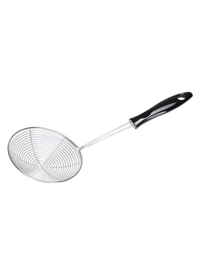 Stainless Steel Skimmer – Premium Fine Mesh Strainer - Sieve Solution – Perfect Ladle Skimmer Slotted Spoon for Kitchen Frying Food, Pasta, Spaghetti, Noodle – Hook for Convenient Storage