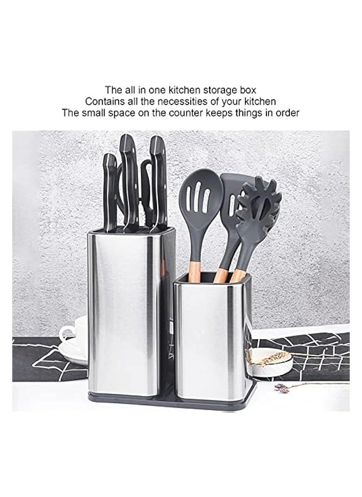 Universal Knife Block, Stainless Steel Knife Holder, Knife Organizer