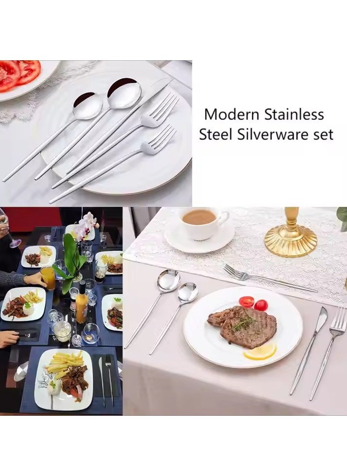 Stainless Steel 16-Piece Gold Cutlery Gift Box