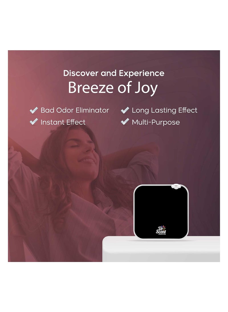 Dr Scent Breeze of Joy Essential Oil Diffuser Fragrance Machine Mini, Supporting Mobile APP (Black)