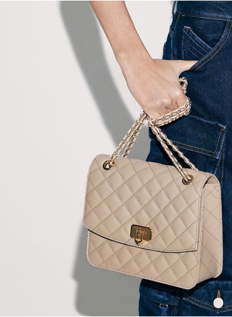 Quilted Chain Strap Clutch
