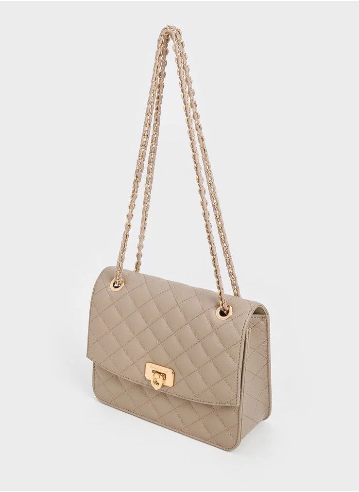 Quilted Chain Strap Clutch
