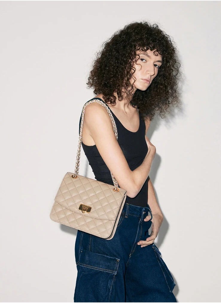 Quilted Chain Strap Clutch