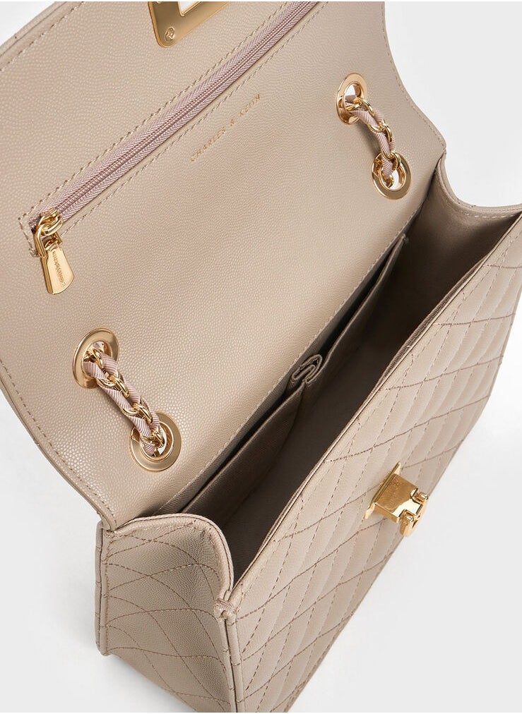Quilted Chain Strap Clutch