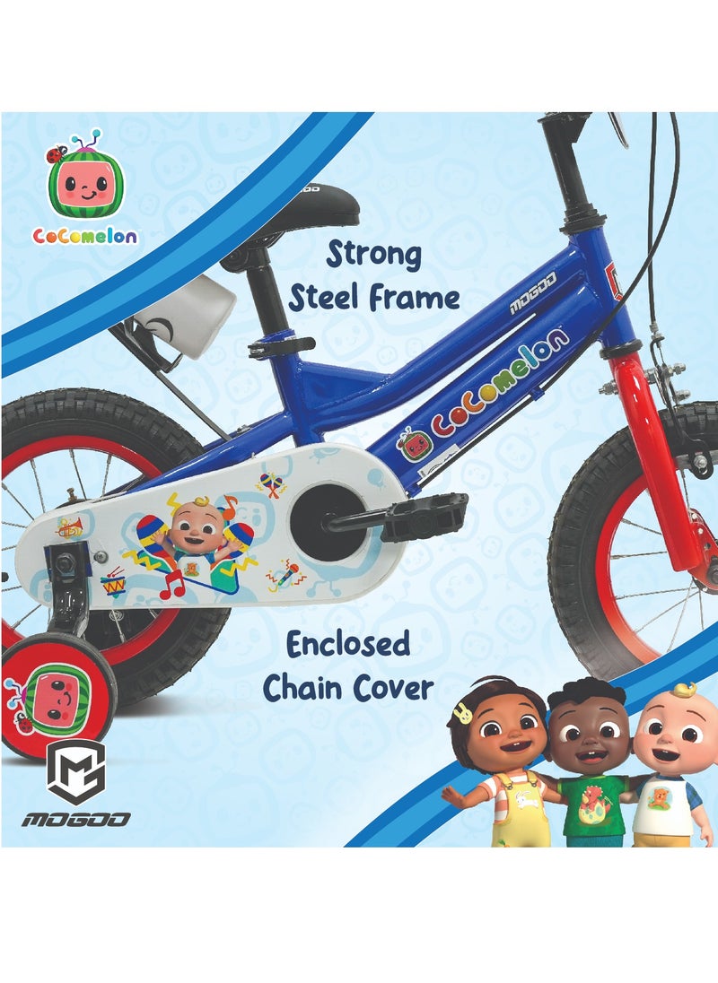 Mogoo - Cocomelon Beats Kids Bike - 12 Inch - Blue