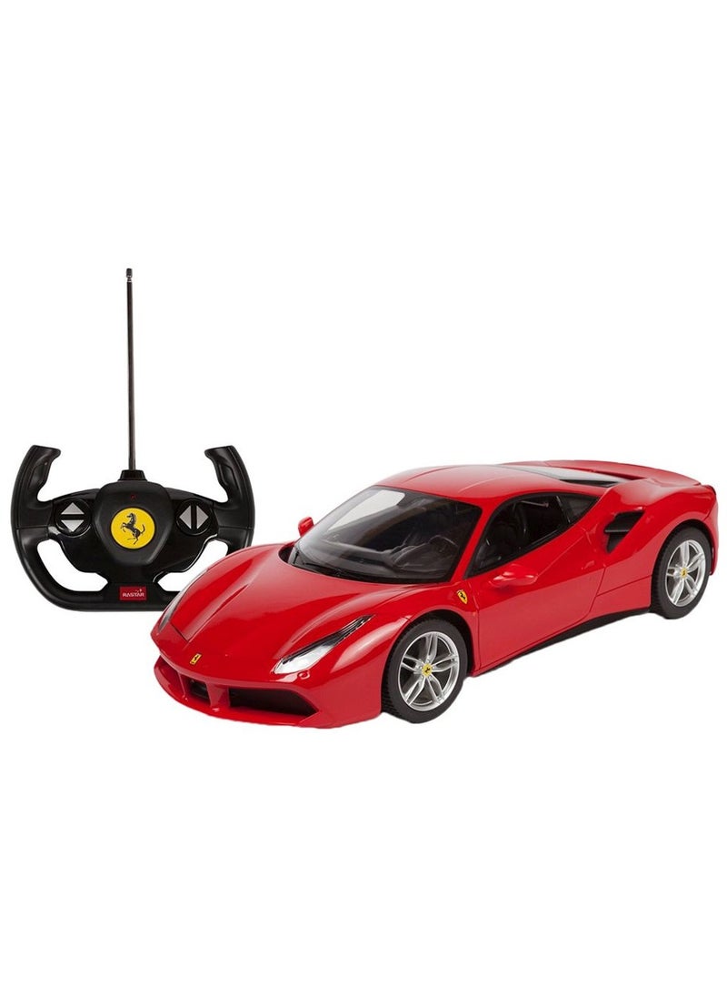 Ferrari 488 GTB Model, 1/14 Scale Ferrari Remote Control Car for Boys 8-12 - RED