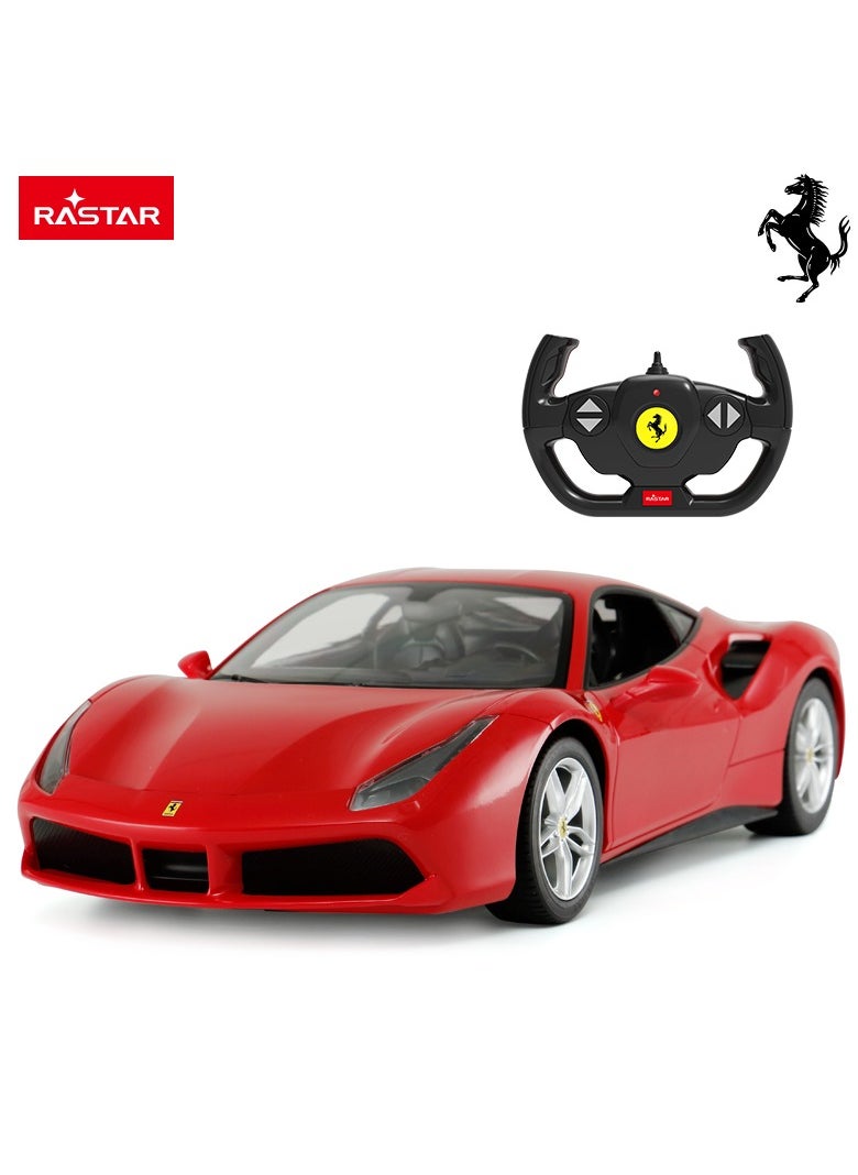 Ferrari 488 GTB Model, 1/14 Scale Ferrari Remote Control Car for Boys 8-12 - RED