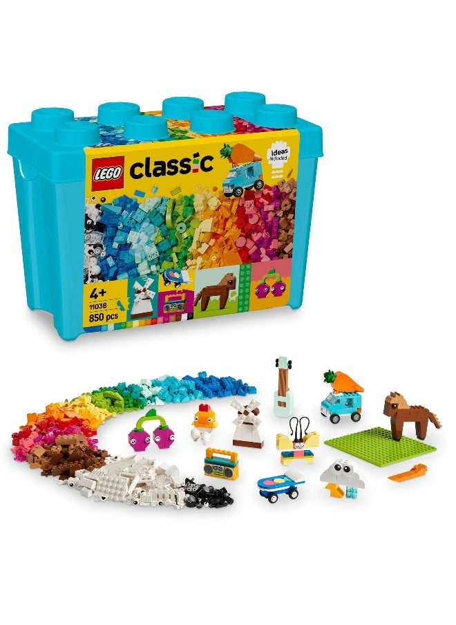 Classic Vibrant Creative Brick Box Toy Set 11038 Building Toy Set (850 Pieces)