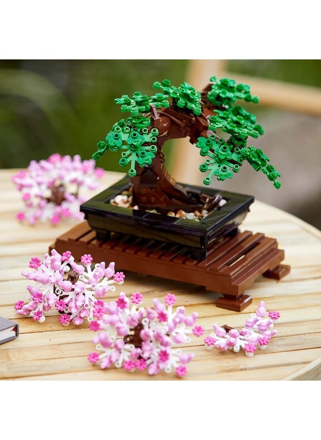 Icons Bonsai Tree 10281 Building Blocks Toy Set; Flowers Botanical Collection; Valentine Gifts For Her (878 Pieces)