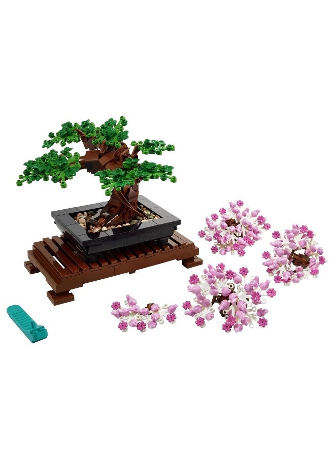 Icons Bonsai Tree 10281 Building Blocks Toy Set; Flowers Botanical Collection; Valentine Gifts For Her (878 Pieces)