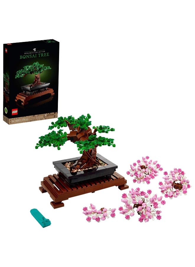 Icons Bonsai Tree 10281 Building Blocks Toy Set; Flowers Botanical Collection; Valentine Gifts For Her (878 Pieces)