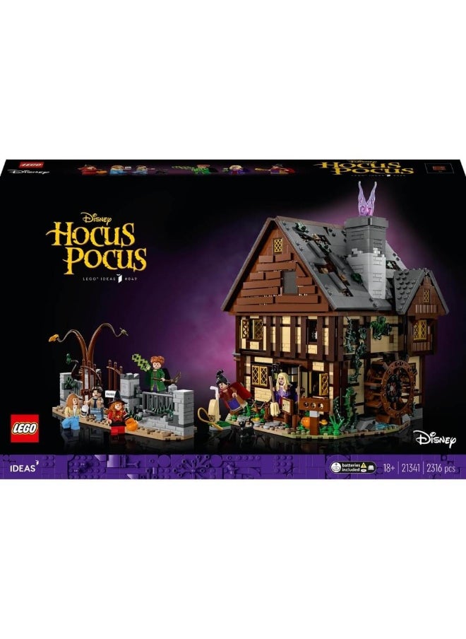 Ideas Disney Hocus Pocus: The Sanderson Sisters' Cottage 21341 Building Set (2316 Pieces)