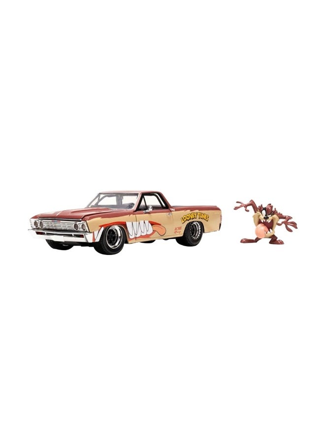 Jada Looney Tunes Die-Cast Car With Chevy El Cami Figure (1:24)