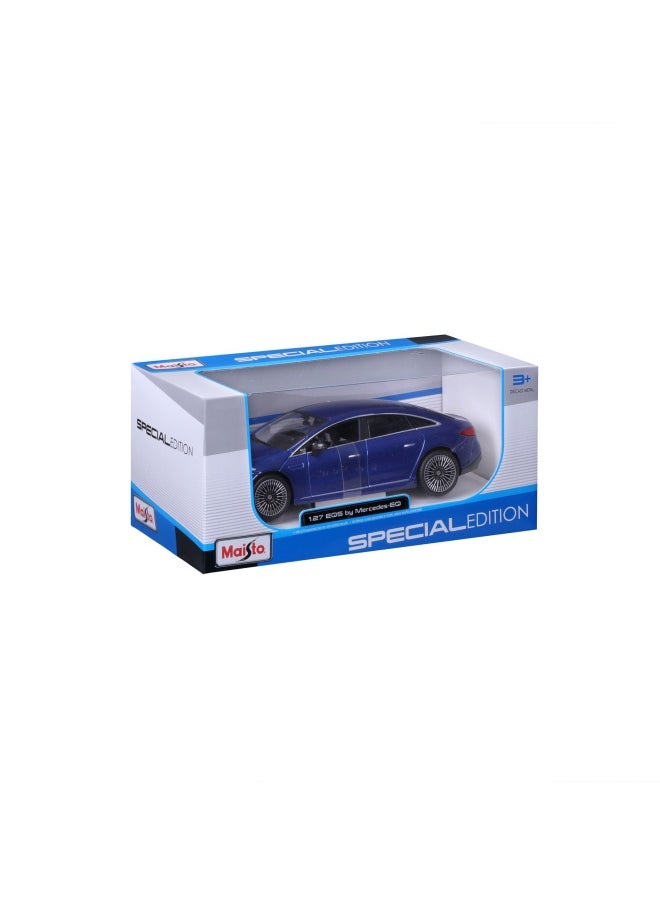 Maisto Mercedes-Benz EQS Diecast Car (1:24, Metallic Blue)